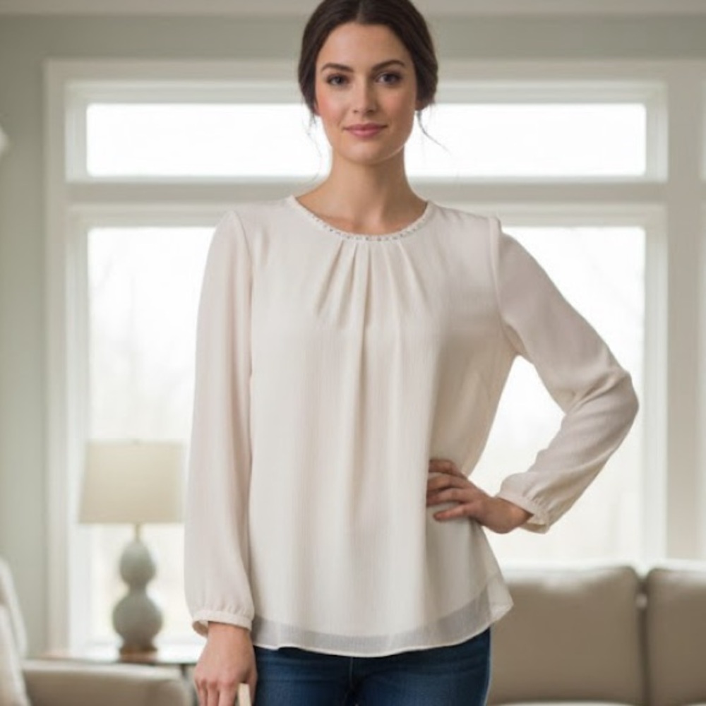 GERRY WEBER Elegant Cream Women's Top
